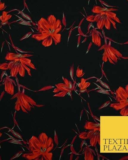 Mix Floral Animal Abstract Printed Fine Crepe Polyester Summer Dress Fabric 58"