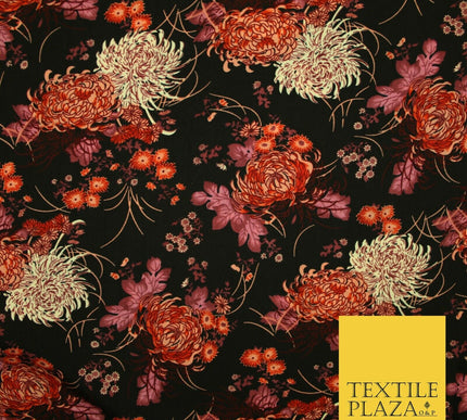 Mix Floral Animal Abstract Printed Fine Crepe Polyester Summer Dress Fabric 58"