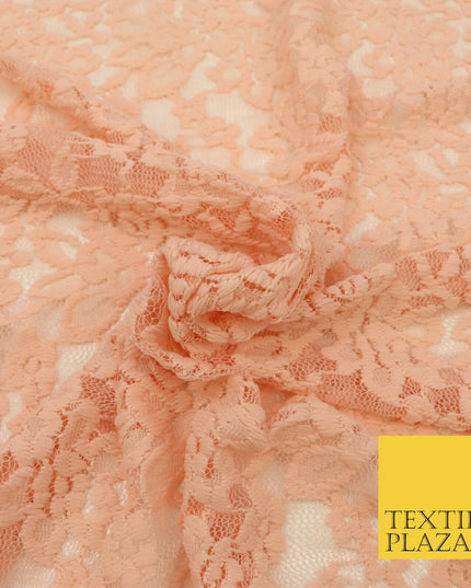 PEACH Soft 4-WAY Stretch Mesh Wool Net Cotton Lace Fabric Dress - 58" - 1704