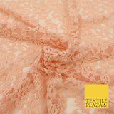 PEACH Soft 4-WAY Stretch Mesh Wool Net Cotton Lace Fabric Dress - 58" - 1704