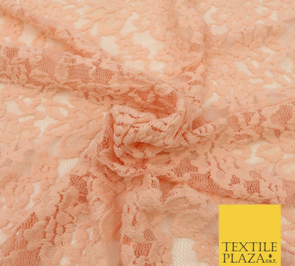 PEACH Soft 4-WAY Stretch Mesh Wool Net Cotton Lace Fabric Dress - 58" - 1704