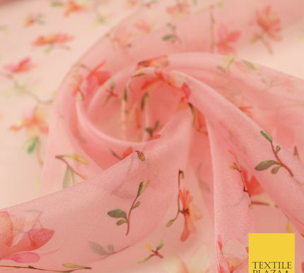 Italian Design Premium Floral Digital Printed Sheer Organza 100%Polyester Fabric