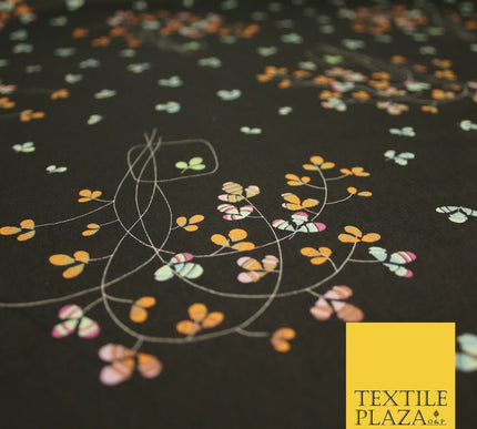 Floral Animal Abstract Printed Cotton Sateen Lawn Summer Dress Fabric Flower 58"