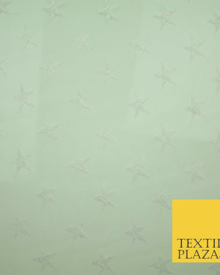 Gold Blue White Metallic 3cm Embroidered Star Mesh Net Fabric Sparkle DressCraft