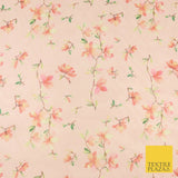 Italian Design Premium Floral Digital Printed Sheer Organza 100%Polyester Fabric