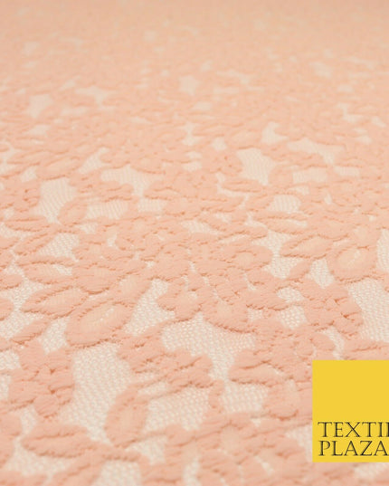 PEACH Soft 4-WAY Stretch Mesh Wool Net Cotton Lace Fabric Dress - 58" - 1704