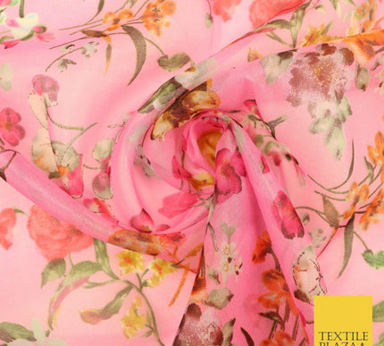 Italian Design Premium Floral Digital Printed Sheer Organza 100%Polyester Fabric