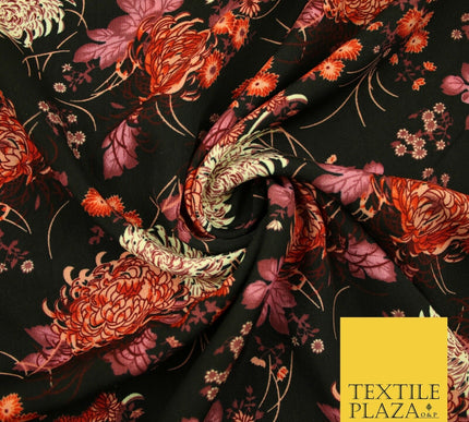 Mix Floral Animal Abstract Printed Fine Crepe Polyester Summer Dress Fabric 58"