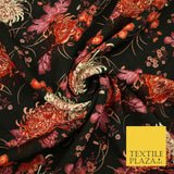 Mix Floral Animal Abstract Printed Fine Crepe Polyester Summer Dress Fabric 58"