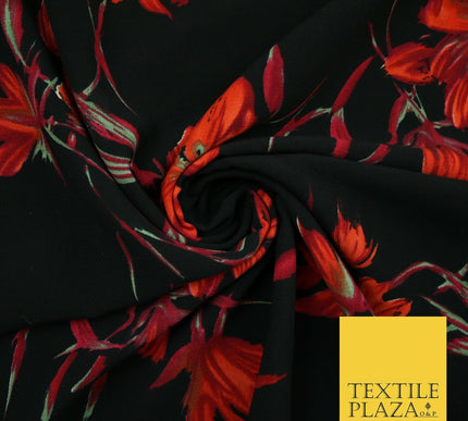 Mix Floral Animal Abstract Printed Fine Crepe Polyester Summer Dress Fabric 58"