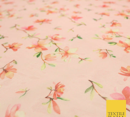 Italian Design Premium Floral Digital Printed Sheer Organza 100%Polyester Fabric