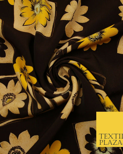 Mix Floral Animal Abstract Printed Fine Crepe Polyester Summer Dress Fabric 58"