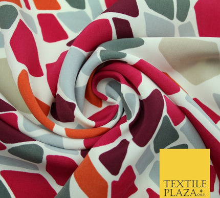 Mix Floral Animal Abstract Printed Fine Crepe Polyester Summer Dress Fabric 58"