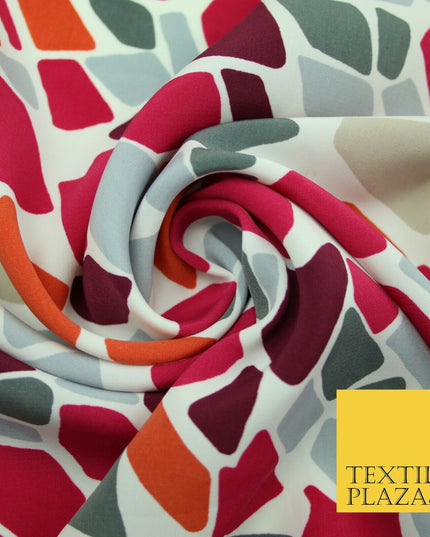 Mix Floral Animal Abstract Printed Fine Crepe Polyester Summer Dress Fabric 58"
