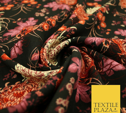 Mix Floral Animal Abstract Printed Fine Crepe Polyester Summer Dress Fabric 58"