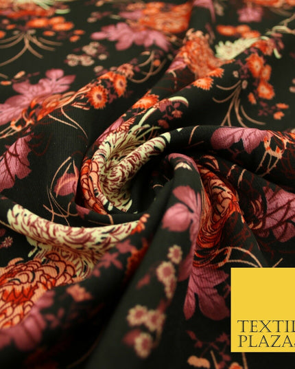 Mix Floral Animal Abstract Printed Fine Crepe Polyester Summer Dress Fabric 58"