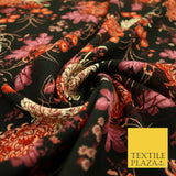 Mix Floral Animal Abstract Printed Fine Crepe Polyester Summer Dress Fabric 58"