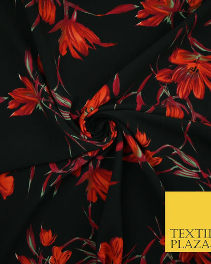 Mix Floral Animal Abstract Printed Fine Crepe Polyester Summer Dress Fabric 58"
