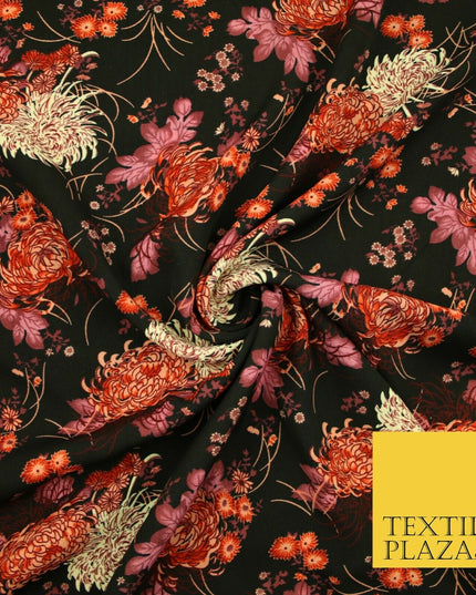 Mix Floral Animal Abstract Printed Fine Crepe Polyester Summer Dress Fabric 58"