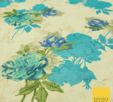 Italian Design Premium Floral Digital Printed Sheer Organza 100%Polyester Fabric