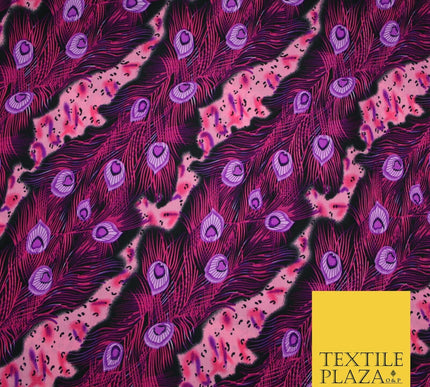 Mix Floral Animal Abstract Printed Fine Crepe Polyester Summer Dress Fabric 58"