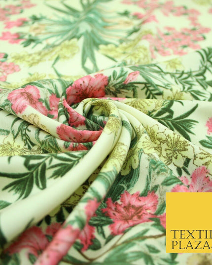 Mix Floral Animal Abstract Printed Fine Crepe Polyester Summer Dress Fabric 58"