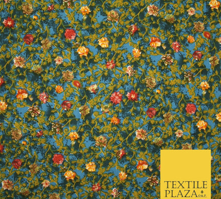 Mix Floral Animal Abstract Printed Fine Crepe Polyester Summer Dress Fabric 58"