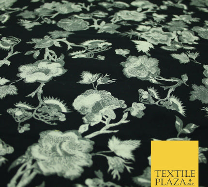 Floral Animal Abstract Printed Cotton Sateen Lawn Summer Dress Fabric Flower 58"