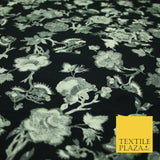 Floral Animal Abstract Printed Cotton Sateen Lawn Summer Dress Fabric Flower 58"