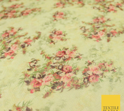 Italian Design Premium Floral Digital Printed Sheer Organza 100%Polyester Fabric