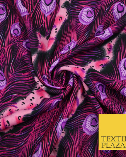 Mix Floral Animal Abstract Printed Fine Crepe Polyester Summer Dress Fabric 58"