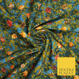 Mix Floral Animal Abstract Printed Fine Crepe Polyester Summer Dress Fabric 58"