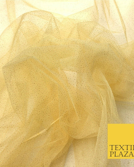Premium LIGHT GOLD GLITTER MESH NET Tutu Sparkle Fairy Sheer Craft Dress QF763