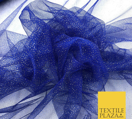 Premium ROYAL BLUE GLITTER MESH NET Tutu Sparkle Fairy Sheer Craft Dress QF759