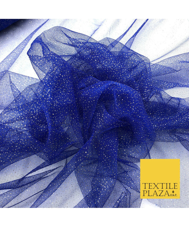 Premium ROYAL BLUE GLITTER MESH NET Tutu Sparkle Fairy Sheer Craft Dress QF759