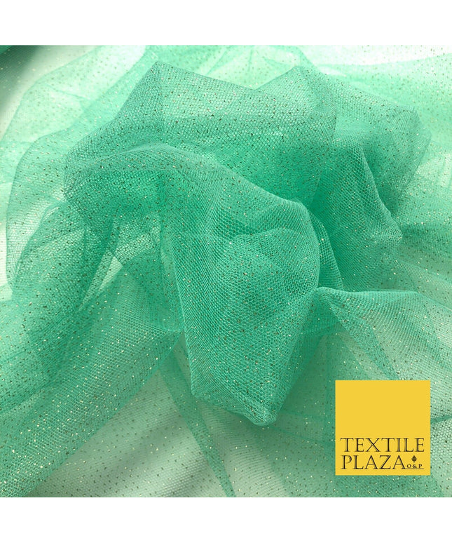 Premium MINT GREEN GLITTER MESH NET Tutu Sparkle Fairy Sheer Craft Dress QF757