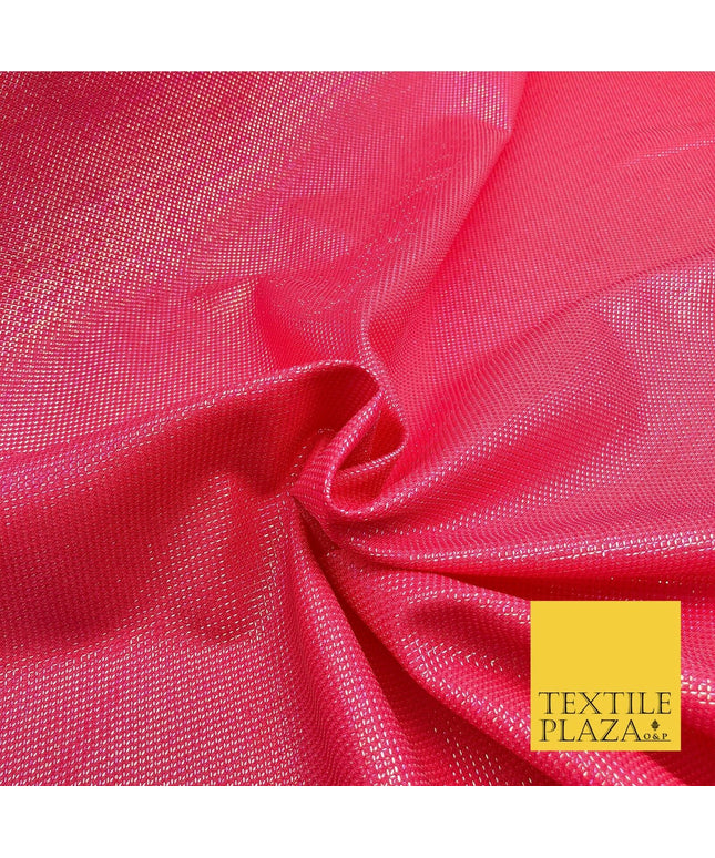 Pink Lurex Textured Shimmer Fabric 2 Way Stretch Backdrop Dance Sparkle GG794