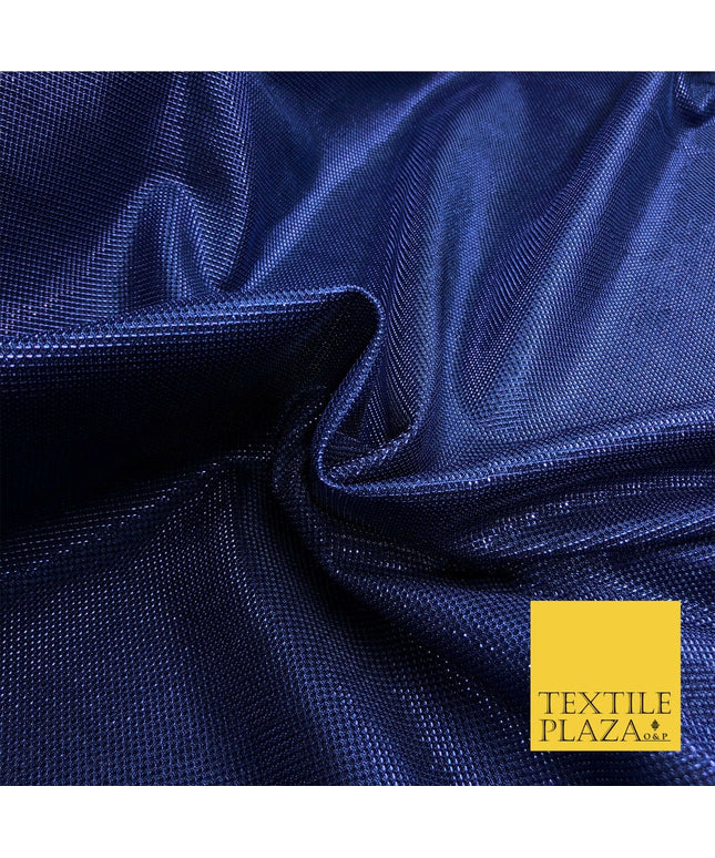 Navy Lurex Textured Shimmer Fabric 2 Way Stretch Backdrop Dance Sparkle GG790
