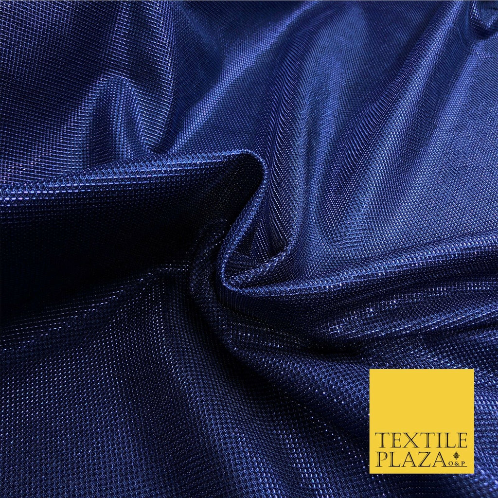 Navy Lurex Textured Shimmer Fabric 2 Way Stretch Backdrop Dance Sparkle GG790