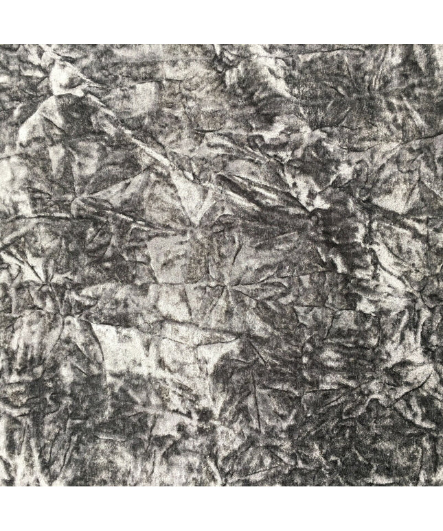 GREY Luxury Crushed Velvet Fabric - Backdrop Sofa Cushions Curtains PD18