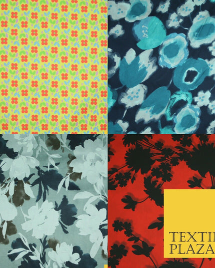 Floral Animal Printed Fine Silky Satin Crepe Polyester Summer Dress Fabric Shiny