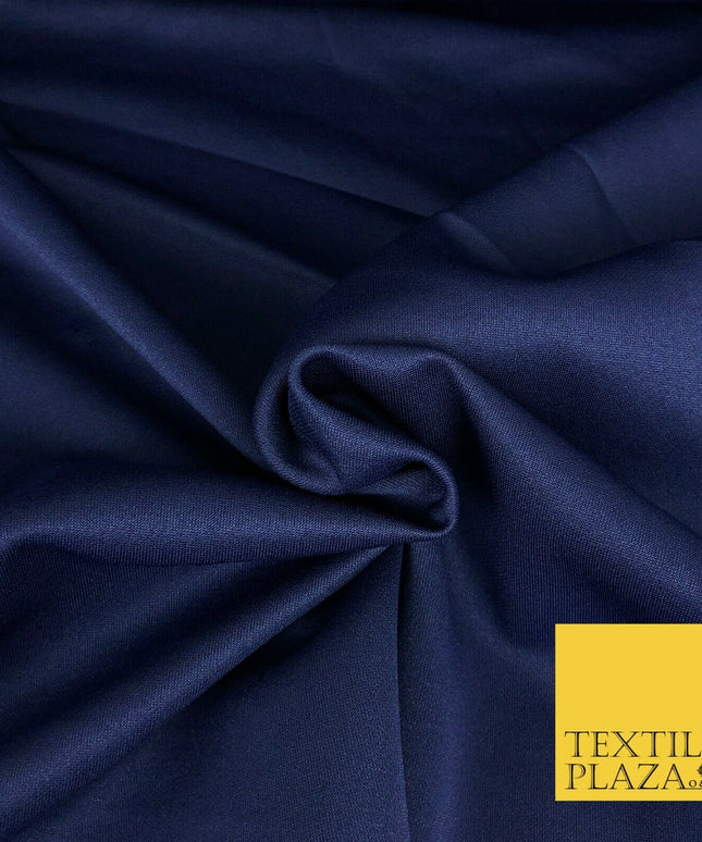 NAVY BLUE Premium Plain Scuba Bodycon Fabric Stretch Jersey Neoprene 1328