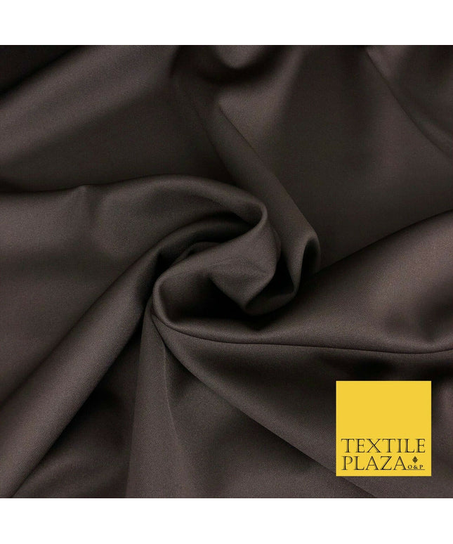 BROWN Premium Plain Scuba Bodycon Fabric Material Stretch Jersey Neoprene 1326