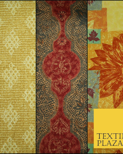 Waffle Diamond Sunflower Ornate 1/2 Panama Canvas Fabric Sofa Upholstery Curtain