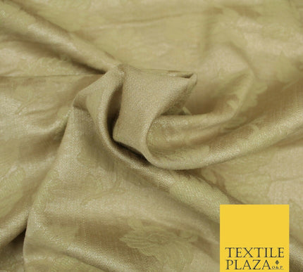 Gold Floral Glitter Shimmer Lurex Jacquard Dress Fabric Skirt Craft Curtain 1881