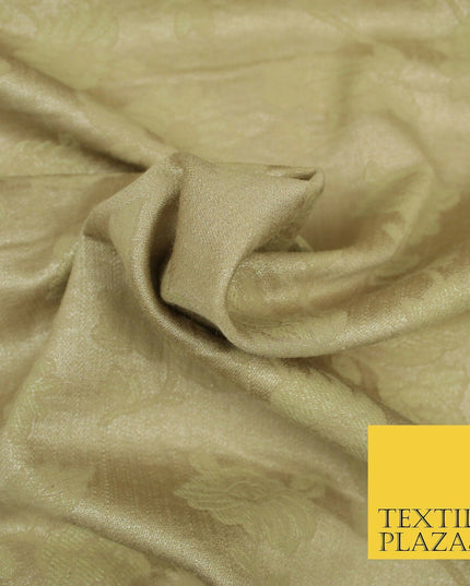 Gold Floral Glitter Shimmer Lurex Jacquard Dress Fabric Skirt Craft Curtain 1881