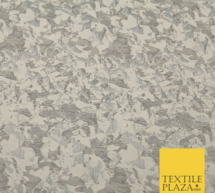 GREY Luxury Abstract Metallic Textured Brocade Jacquard Dress Fabric 1677