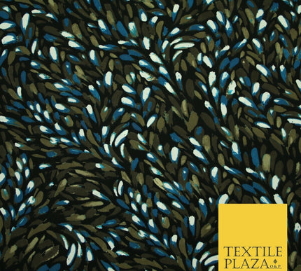 Mix Floral Animal Abstract Printed Fine Crepe Polyester Summer Dress Fabric 58"