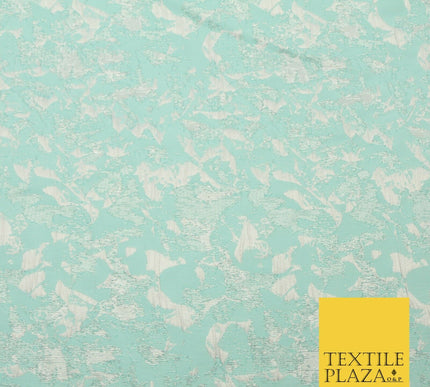 SEA GREEN Luxury Abstract Metallic Textured Brocade Jacquard Dress Fabric 1676