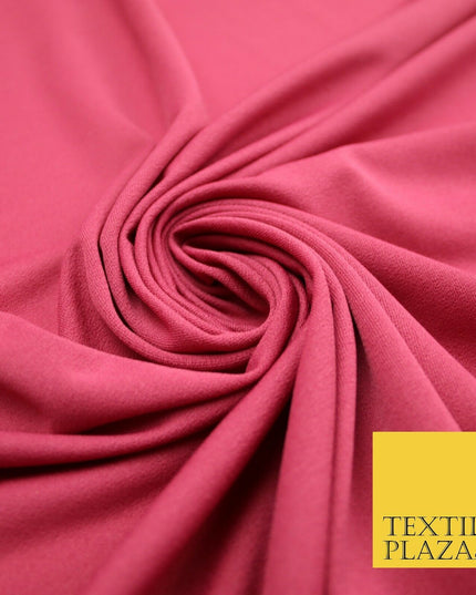 Raspberry Navy Blue Burgundy Soft Plain Stretch Lycra Jersey Fabric ITY Dress
